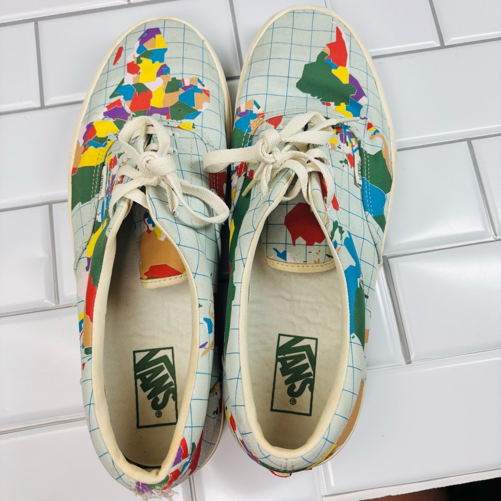 VANS Era Canvas Save Our Planet World Map Sneakers Shoes size 12 - Picture 8 of 14
